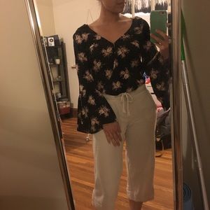 Floral Bell Sleeve Tunic